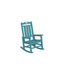 Presidential Rocking Chair HDPE Rocking Chair Fade-Resistant Porch Rocker Chair, All Weather Waterproof for Balcony/Beach/Pool ,Blue - Atlantic Fine Furniture Inc