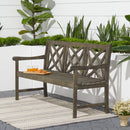 Renaissance Outdoor Patio 5-foot Hand-scraped Wood Garden Bench - Atlantic Fine Furniture Inc