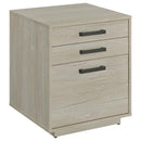 Loomis - 3-Drawer Home Office File Cabinet - Whitewashed Gray - Atlantic Fine Furniture Inc