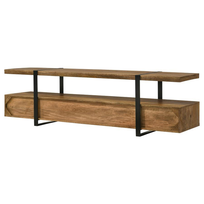 Otto - 5-Drawer Mango Wood TV Stand Media Console - Brown