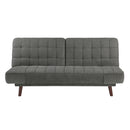 Elegant Three-in-One Lounger Sofa Sleeper Dark Gray Chenille Fabric Upholstered Attached Cushions Adjustable Arms Casual Living Room Furniture - Atlantic Fine Furniture Inc