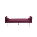 Square arm sleeper sofa Red Velvet ***Not available for sale on Walmart*** - Atlantic Fine Furniture Inc