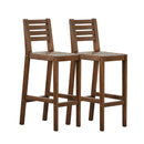 Set of 2 Midcentury modern Patio Wood Bar Chair - Atlantic Fine Furniture Inc