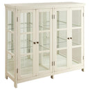 Sable - 4 Door Wood Accent Storage Display Cabinet - Off White - Atlantic Fine Furniture Inc