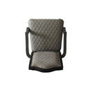 House - Beatrice Chair (Set of 2) - Two Tone Gray Fabric & Charcoal Finish - Atlantic Fine Furniture Inc