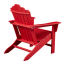 Classic Outdoor Adirondack Chair for Garden Porch Patio Deck Backyard, Weather Resistant Accent Furniture, Red - Atlantic Fine Furniture Inc