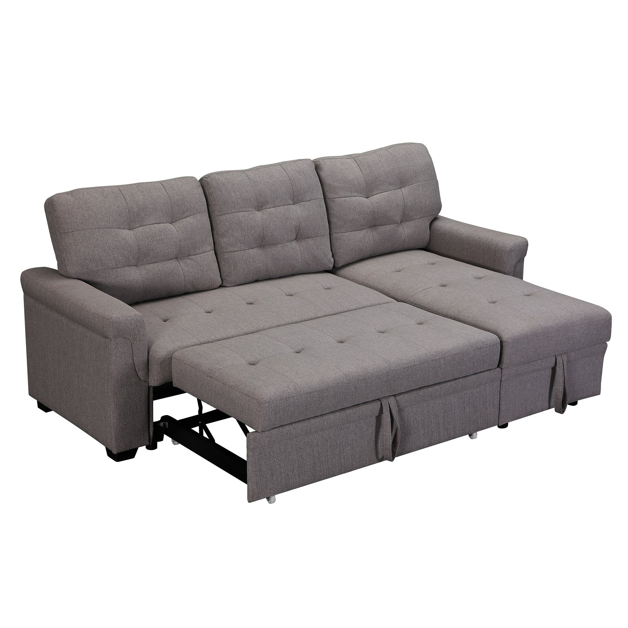 Upholstery Sleeper Sectional Sofa dark gray - Atlantic Fine Furniture Inc