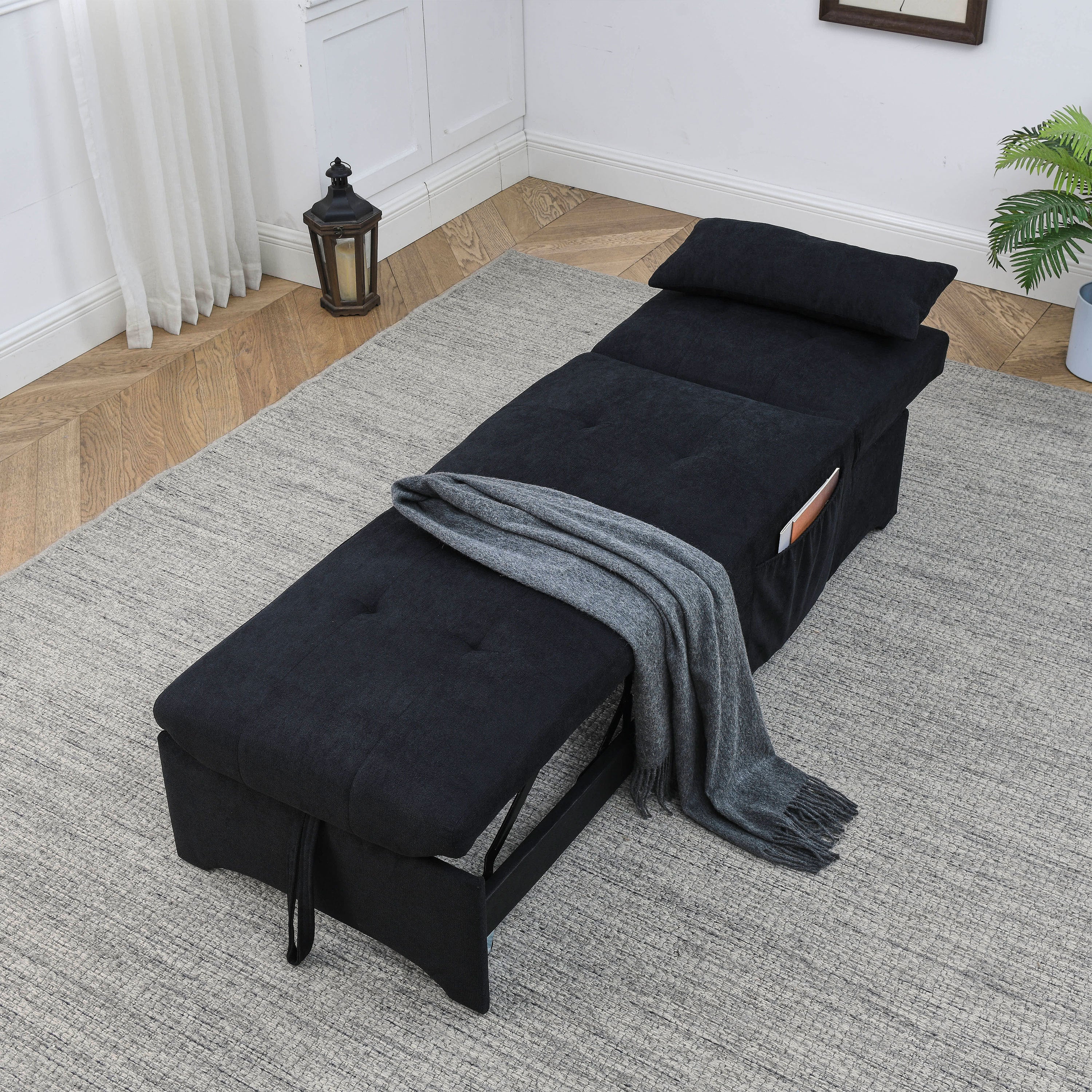 [Video] Welike 24.5"W Sleeper sofa bed, convertible chair 4 in 1 multifunctional folding sleeper sofa bed pull out sleeper sofa bed with adjustable backrest, single bed chair for small spaces - Atlantic Fine Furniture Inc