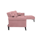 Convertible Sofa bed sleeper Pink velvet (same asW223S00710。Size difference, See Details in page.) - Atlantic Fine Furniture Inc