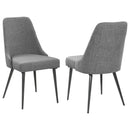 Alan - Fabric Upholstered Dining Side Chair (Set of 2) - Gray - Atlantic Fine Furniture Inc