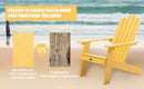 TALE Adirondack Chair Backyard Furniture Painted Seating with Cup Holder All-Weather and Fade-Resistant Plastic Wood for Lawn Outdoor Patio Deck Garden Porch Lawn Furniture Chairs Yellow - Atlantic Fine Furniture Inc