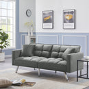 FUTON SOFA SLEEPER GREY VELVET WITH 2 PILLOWS（same asW223S01431、W223S01464。Size difference, See Details in page.
） - Atlantic Fine Furniture Inc