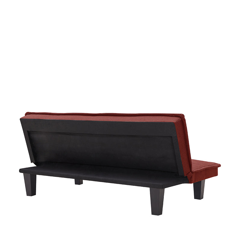 Modern Fabric Futon Sofa Bed , Convertible Folding Futon Sofa Bed Sleeper for Home Living Room .（RED ） - Atlantic Fine Furniture Inc