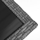 Outdoor 44" Gas Propane Fire pit  Table  Rectangle  50,000 BTU with  8mm Tempered Glass Tabletop & Blue Stone& Steel table lid &Table waterproof dusty Cover ,ETL Certification (Grey) - Atlantic Fine Furniture Inc