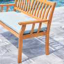 Kapalua Honey Nautical Eucalyptus Wooden Outdoor Garden Bench - Atlantic Fine Furniture Inc