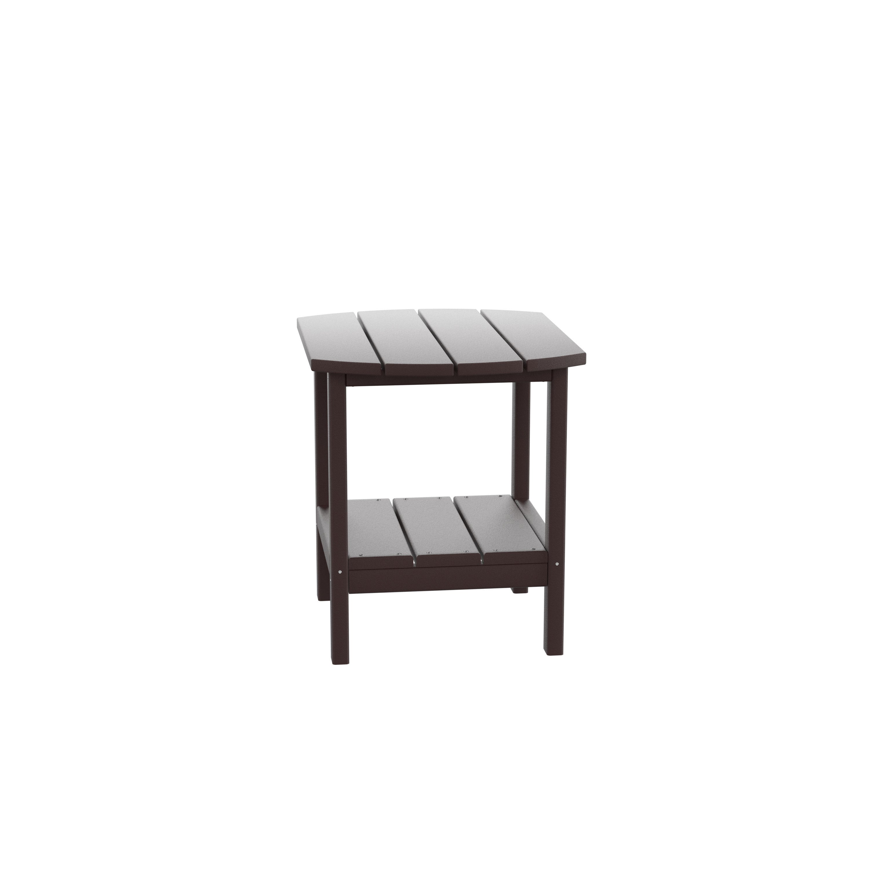 HDPE side table,adirondack table,porch table, patio table for outdoor and pool Brown - Atlantic Fine Furniture Inc
