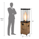 Wood-effect 41,000 BTU Outdoor Propane Standing Patio Heater - Atlantic Fine Furniture Inc