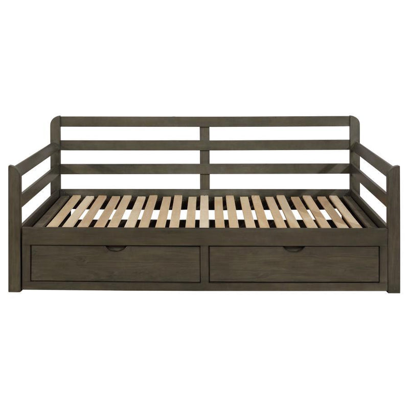 Sorrento - 2-Drawer Twin Long Daybed With Extension Trundle - Gray