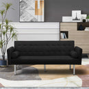 Square arm sleeper sofa Black VELVET ***Not available for sale on Walmart*** - Atlantic Fine Furniture Inc