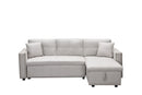 Artemax 87.7“Leathaire Reversible Sleeper Sectional Sofa with storage - Atlantic Fine Furniture Inc