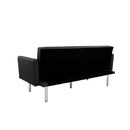 Square arm sleeper sofa BLACK PU ***Not available for sale on Walmart*** - Atlantic Fine Furniture Inc