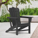 Resistant Adirondack Chair for Patio Deck Garden  Fire Pit Chair, 
Composite Adirondack Chair, Black,1 piece. - Atlantic Fine Furniture Inc