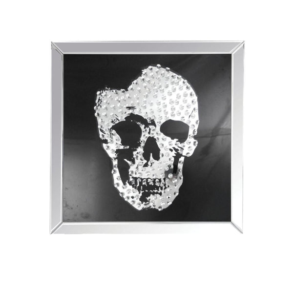 Nevina - Wall Art - Mirrored & Faux Crystal Skull