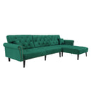 Convertible Sofa bed sleeper GREEN velvet (same as W223S00707。Size difference, See Details in page.) - Atlantic Fine Furniture Inc