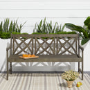 Renaissance Outdoor Patio 5-foot Hand-scraped Wood Garden Bench - Atlantic Fine Furniture Inc