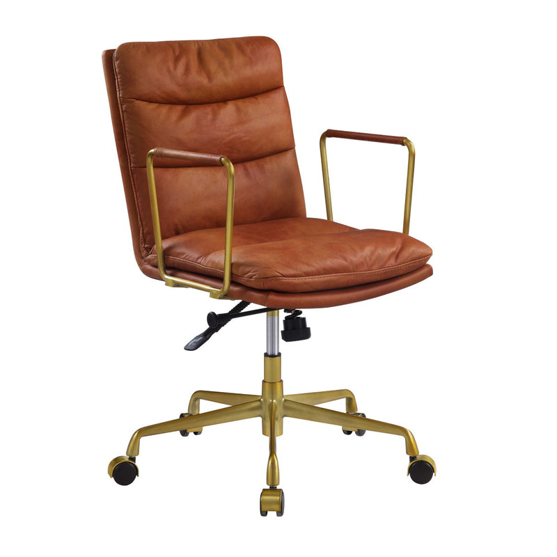 Dudley - Executive Office Chair - Rust Top Grain Leather