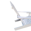 Outdoor or indoor  Wood Reclining Adirondack chair  White - Atlantic Fine Furniture Inc
