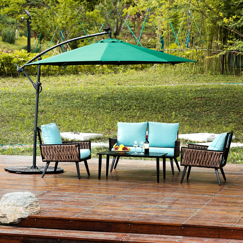 Philemon 10\' Solar Light Cantilever Umbrella