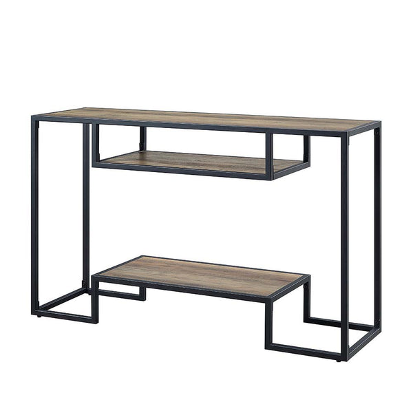 Idella - Console Table - Rustic Oak & Black Finish