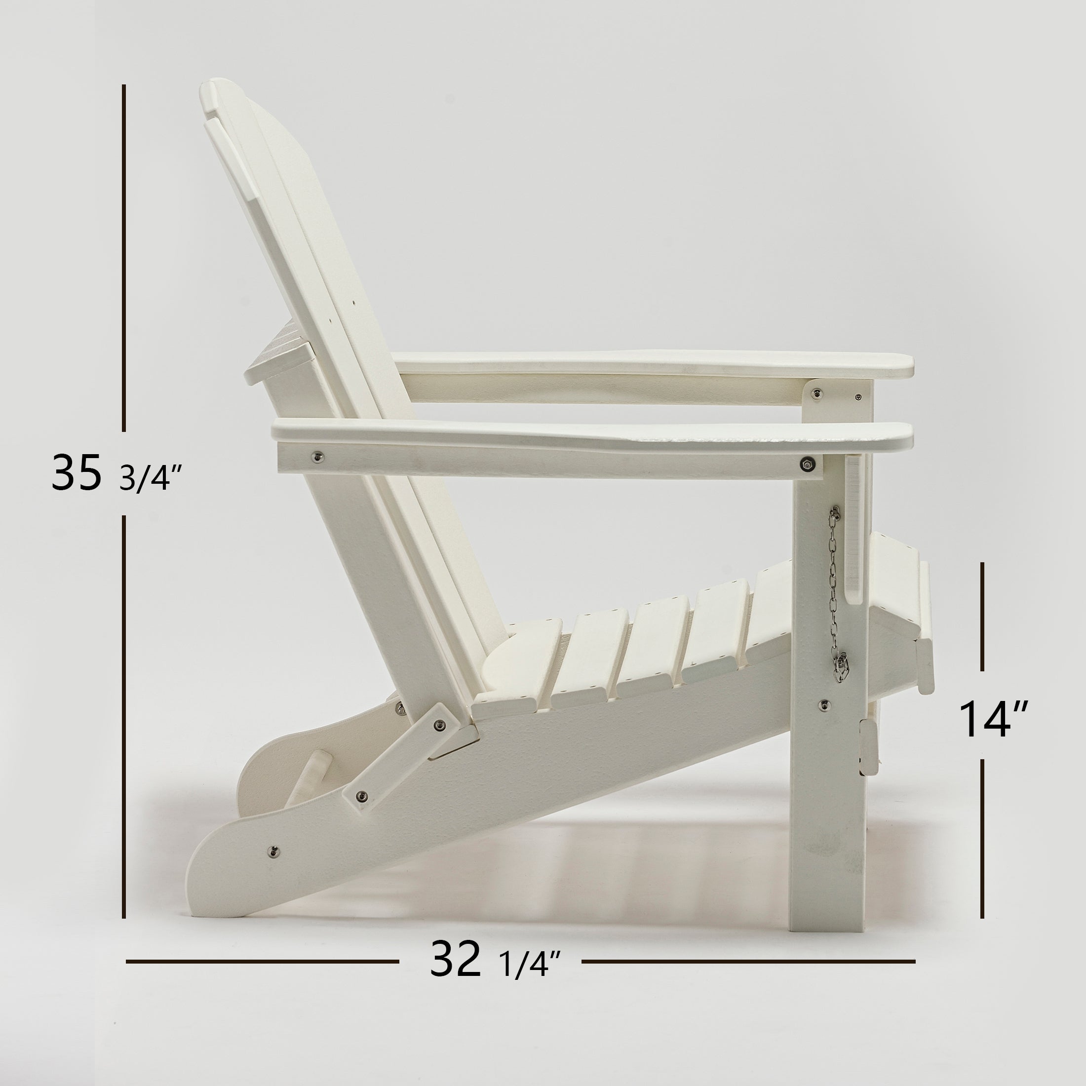 Classic Solid All-weather Folding HDPE Adirondack Chair - Atlantic Fine Furniture Inc