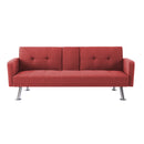 Convertible Folding Sofa Bed with Armrest , Fabric Sleeper Sofa Couch for Living Room . - Atlantic Fine Furniture Inc