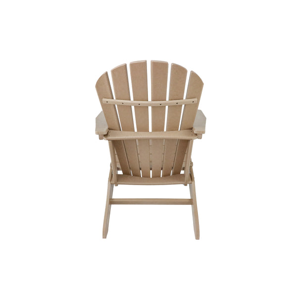 UM HDPE Resin Wood Adirondack Chair - Brown