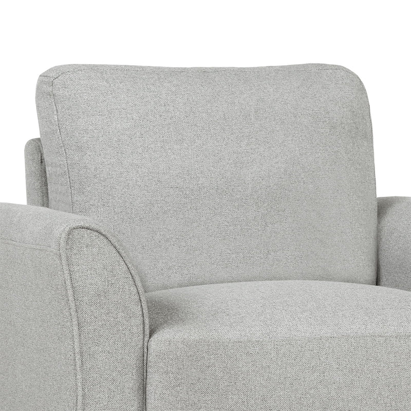 Living Room Furniture Armrest Single Sofa And Loveseat Sofa (Light Gray)