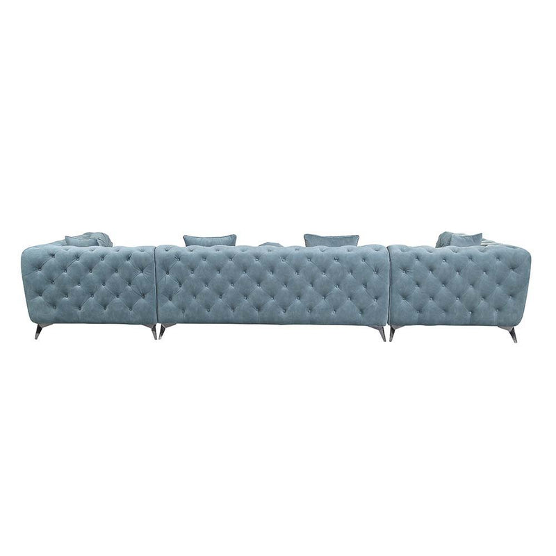 Atronia - Sectional Sofa - Deep Green Fabric