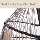 Outdoor Patio Wicker Folding Hanging Chair,Rattan Swing Hammock Egg Chair With C Type Bracket , With Cushion And Pillow - Atlantic Fine Furniture Inc