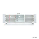 TV Cabinet Wholesale, White TV Stand with Lights, Modern LED TV Cabinet with Storage Drawers, Living Room Entertainment Center Media Console Table - Atlantic Fine Furniture Inc