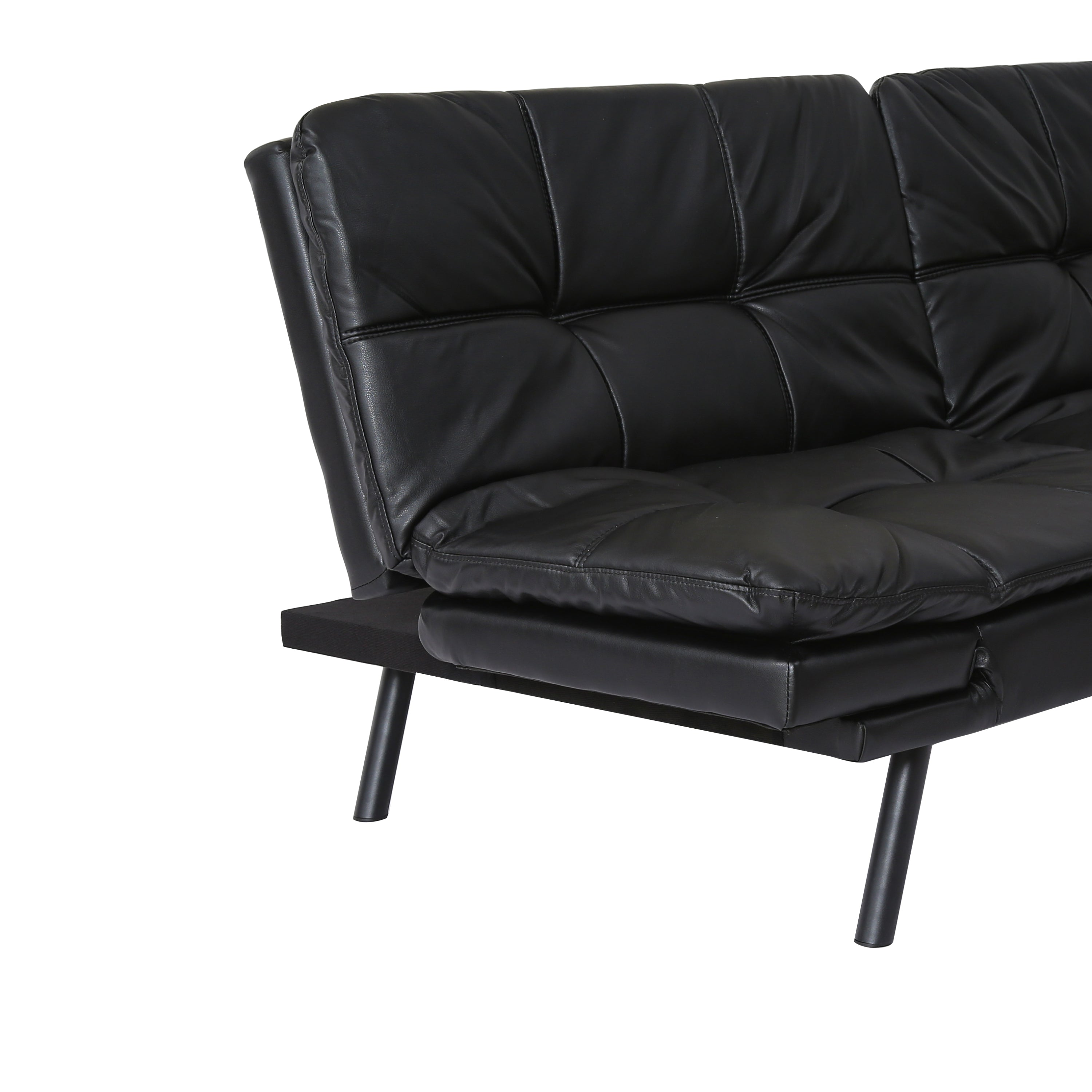 Convertible Memory Foam Futon Couch Bed, Modern Folding Sleeper Sofa-SF267PUBK - Atlantic Fine Furniture Inc