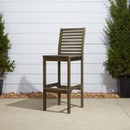 Renaissance Outdoor Patio Hand-scraped Wood Bar Chair - Atlantic Fine Furniture Inc