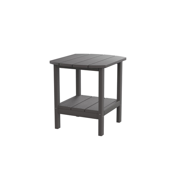 HDPE side table,adirondack table,porch table, patio table for outdoor and pool Gray - Atlantic Fine Furniture Inc