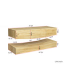 MDF UP And Down WALL-MOUNTED TV Cabinet With Three Drawers & LED Lights,OAK - Atlantic Fine Furniture Inc