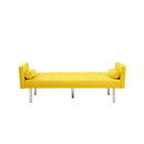 Square arm sleeper sofa Yellow Velvet ***Not available for sale on Walmart*** - Atlantic Fine Furniture Inc