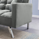 FUTON SOFA SLEEPER GREY VELVET WITH 2 PILLOWS（same asW223S01431、W223S01464。Size difference, See Details in page.
） - Atlantic Fine Furniture Inc