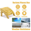 TALE Adirondack Ottoman Footstool All-Weather and Fade-Resistant Plastic Wood for Lawn Outdoor Patio Deck Garden Porch Lawn Furniture Yellow - Atlantic Fine Furniture Inc
