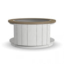 Melody - Round Coffee Table With Casters - White