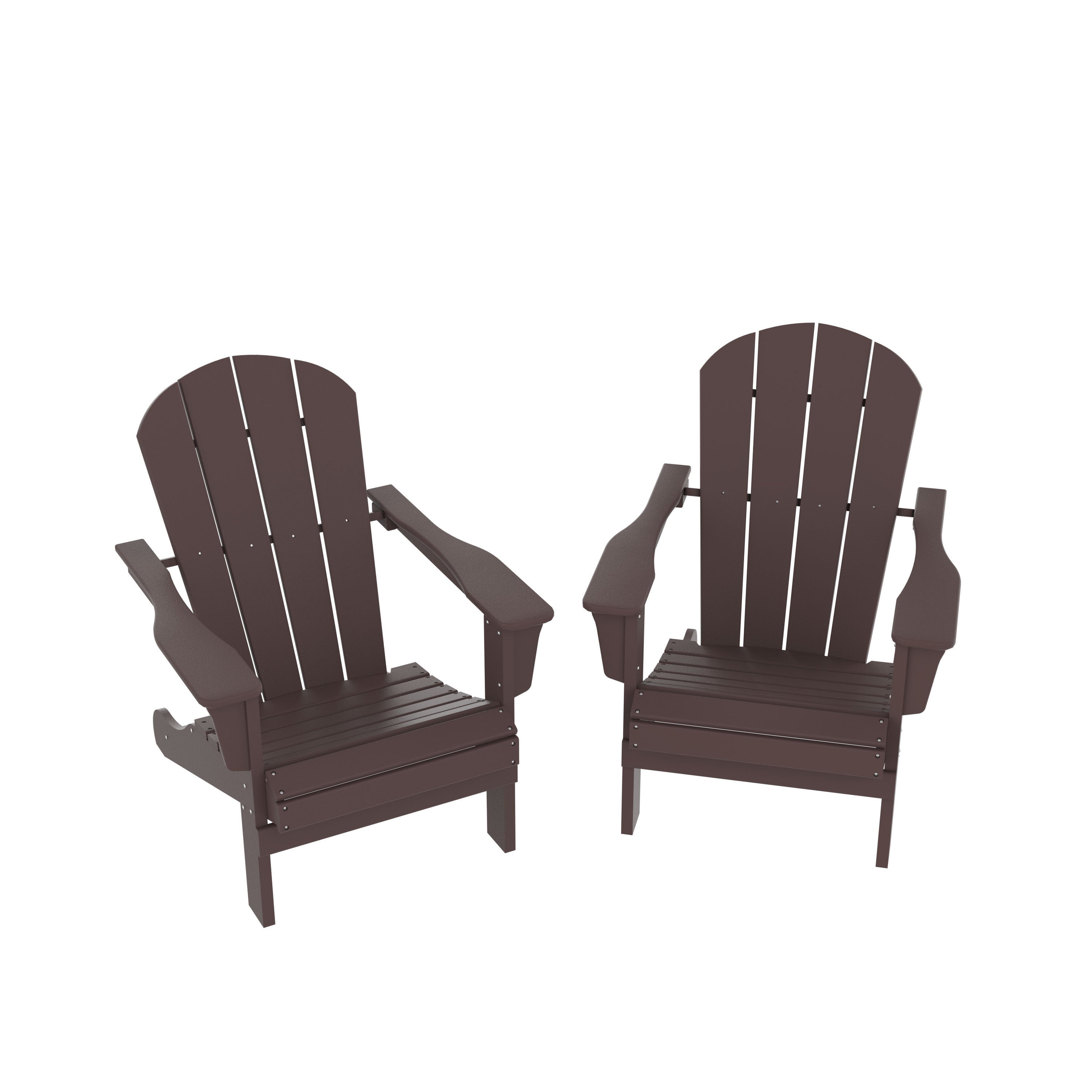 HDPE Adirondack Chair, Brown, Set of 2 - Atlantic Fine Furniture Inc