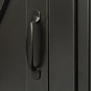 Farmhouse TV Stand, Fireplace TV Stand, Wood Entertainment Center Media Console with Storage,Black - Atlantic Fine Furniture Inc